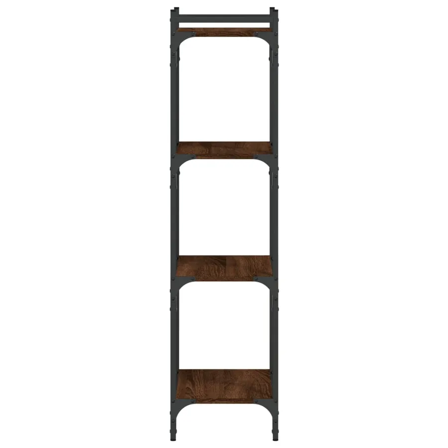 Bibliothèque 4 niveaux chêne marron 40x30x120cm bois ingénierie - 5