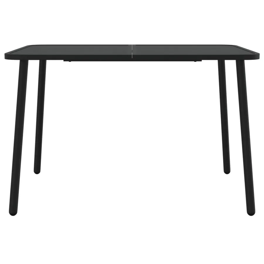 Table de jardin anthracite 110x80x71 cm acier - 3