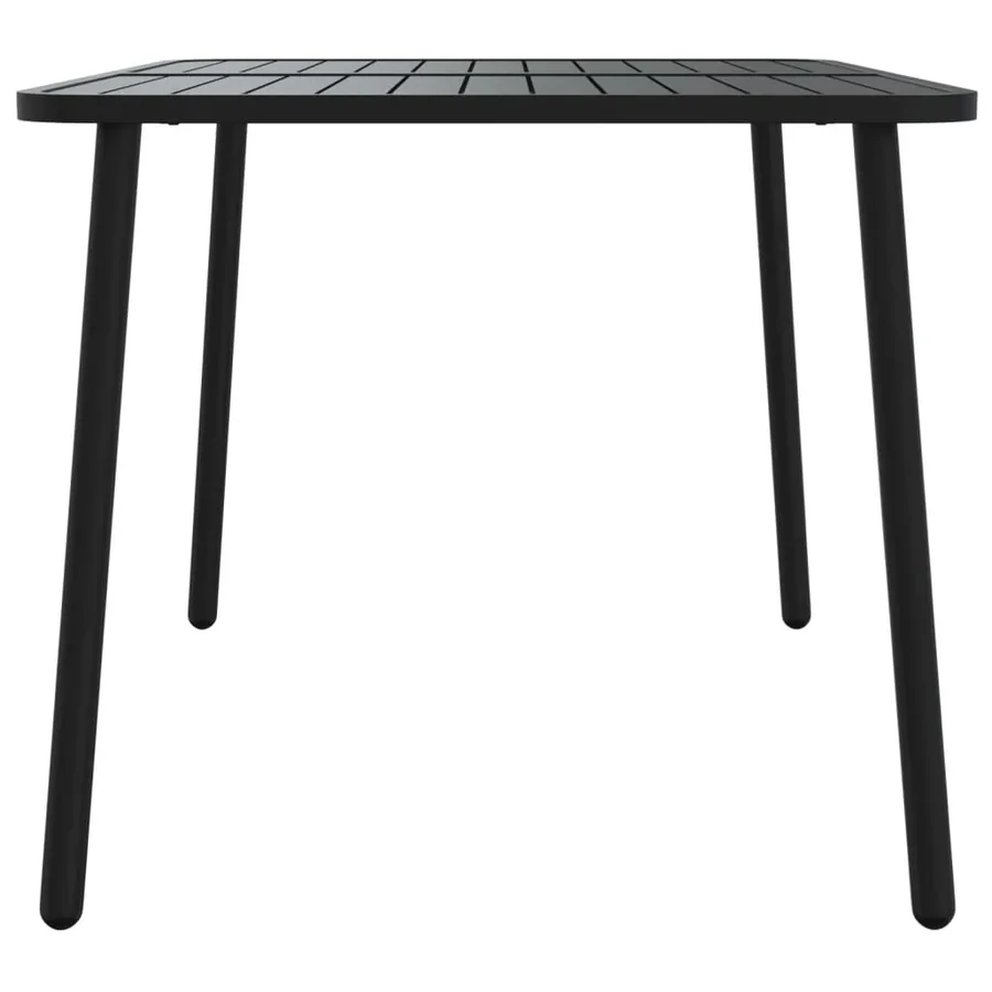 Table de jardin anthracite 110x80x71 cm acier - 4