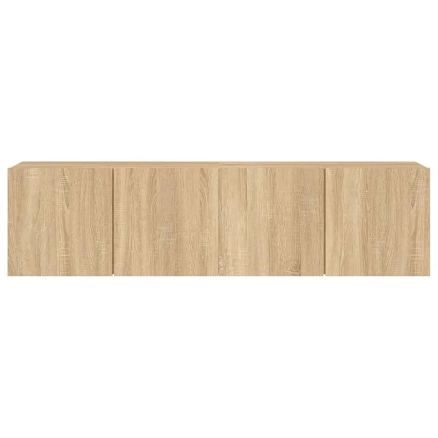 Meubles TV muraux 2 pcs chêne sonoma 80x30x41 cm - 7