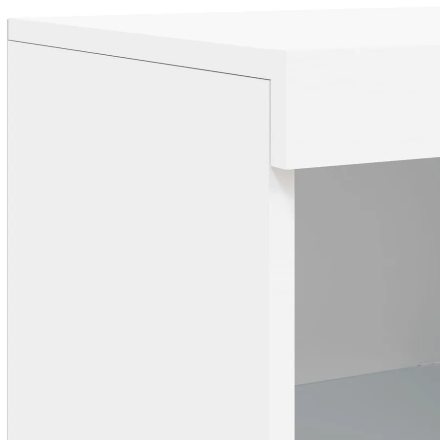 Buffet avec lumières LED blanc 181,5x37x100 cm - 11