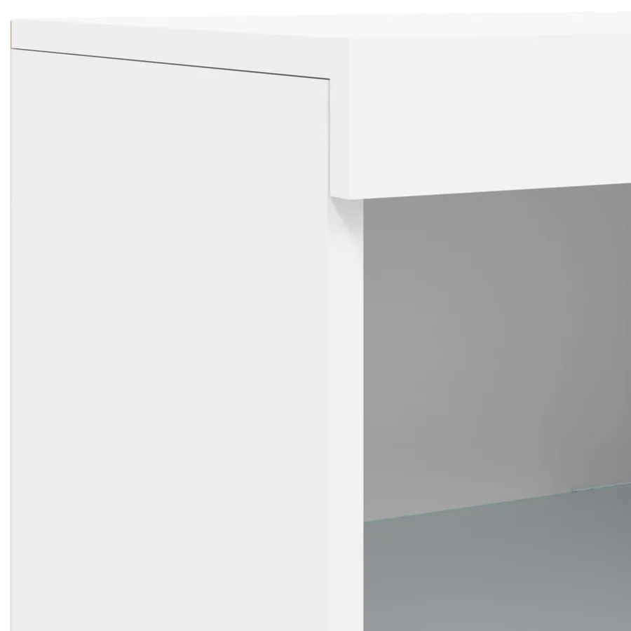 Buffet avec lumières LED blanc 181,5x37x100 cm - 12