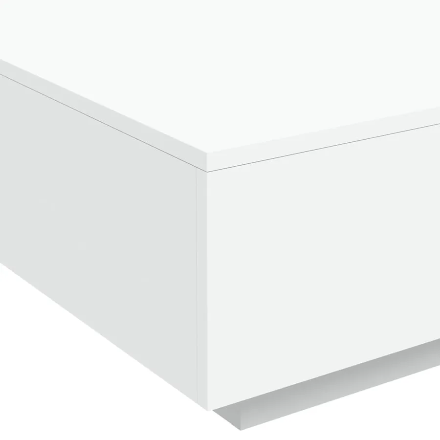 Table basse blanc 80x80x31 cm bois d'ingénierie - 8