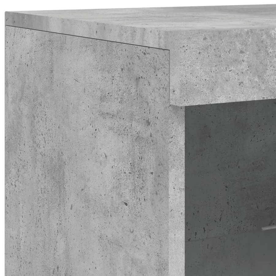 Buffet avec lumières LED gris béton 181,5x37x100 cm - 11