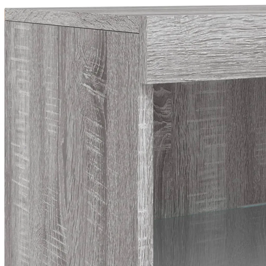 Buffet avec lumières LED sonoma gris 181,5x37x100 cm - 12