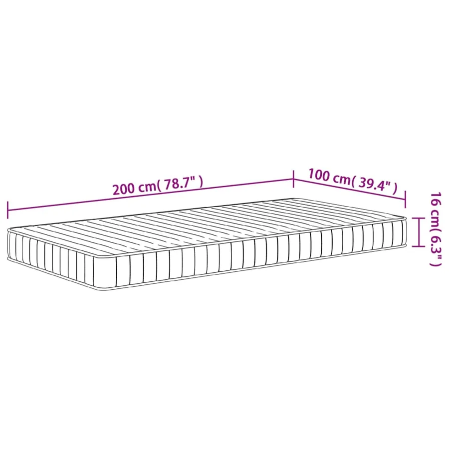 Matelas en mousse moyennement doux 100x200 cm - 9