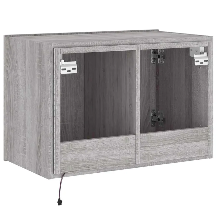 Meuble TV mural avec lumières LED sonoma gris 60x35x41 cm - 10