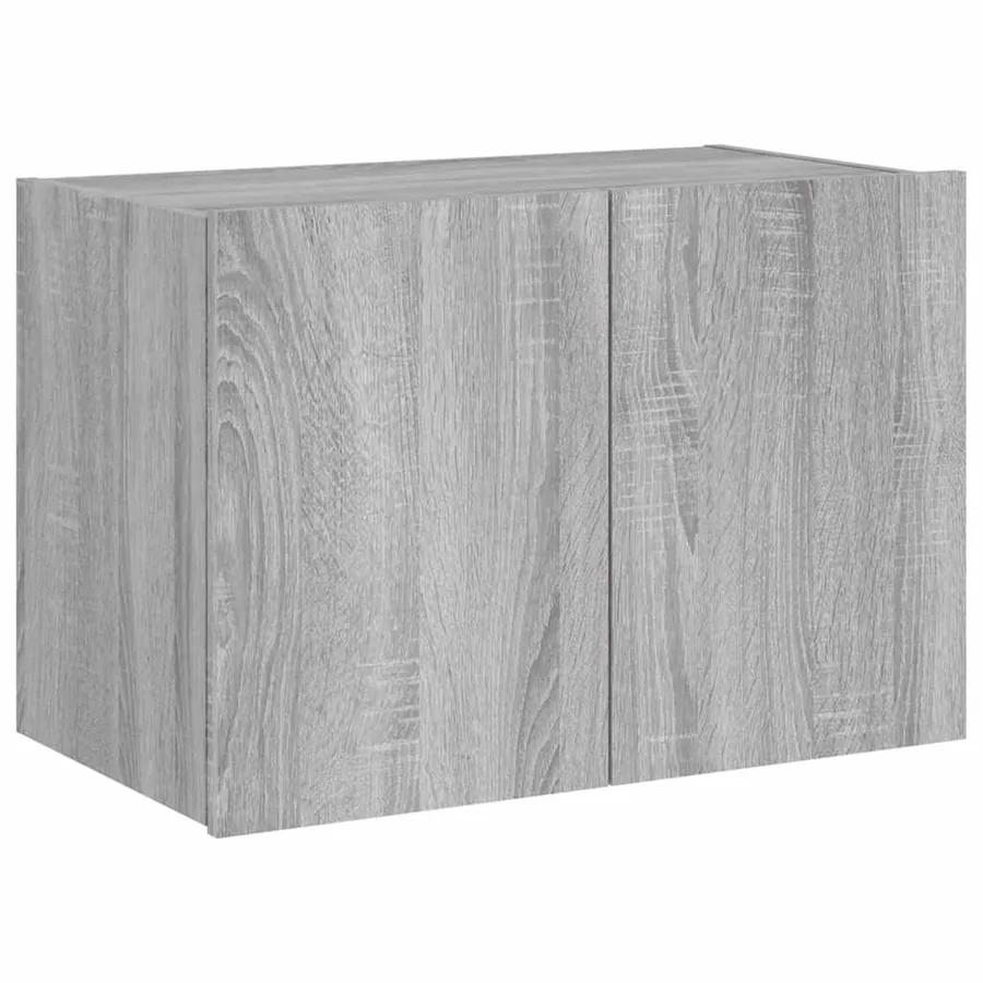 Meuble TV mural avec lumières LED sonoma gris 60x35x41 cm - 3