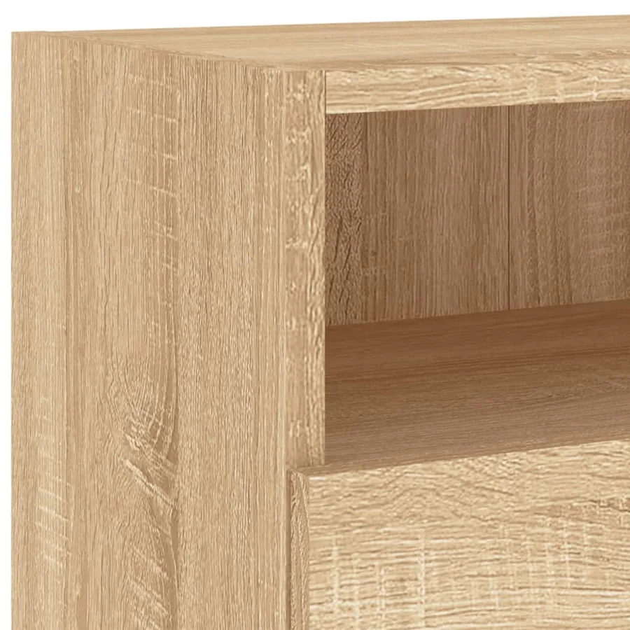 Meuble TV mural chêne sonoma 100x30x30 cm bois d'ingénierie - 10