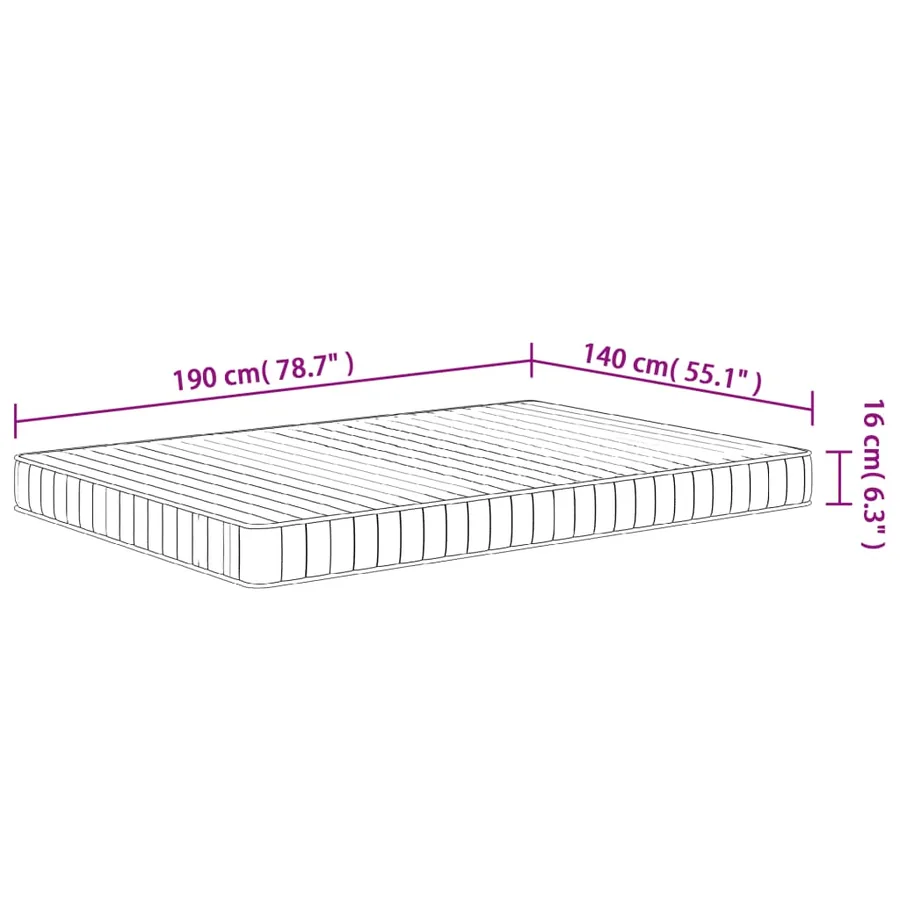 Matelas en mousse moyennement doux 140x190 cm - 9