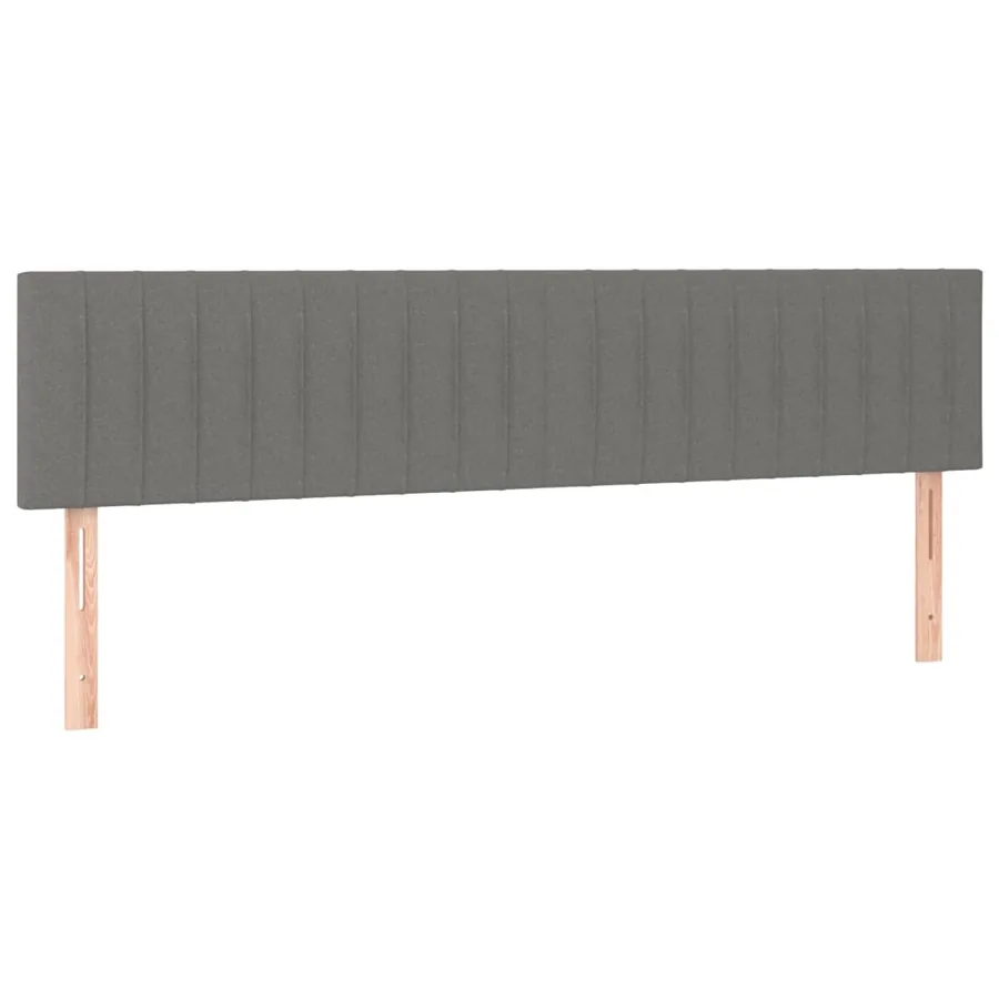 Sommier à lattes de lit avec matelas Gris foncé 200x200cm Tissu - 6