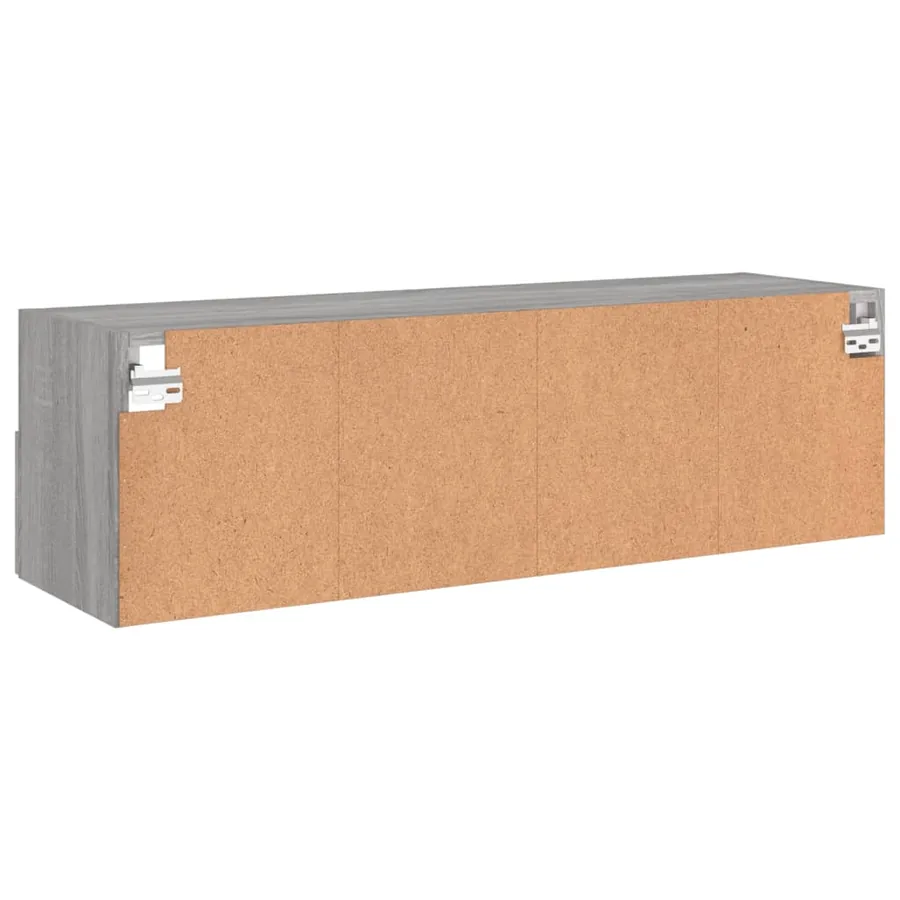 Meuble TV mural sonoma gris 100x30x30 cm bois d'ingénierie - 9
