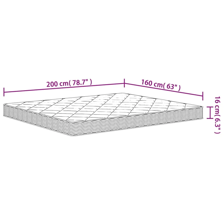 Matelas en mousse moyennement doux 160x200 cm - 9