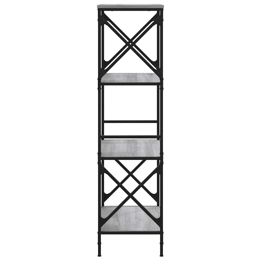 Bibliothèque à 4 niveaux sonoma gris 59x35x132 cm - 5