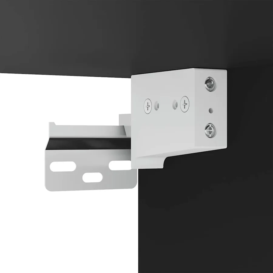 Meuble TV mural avec lumières LED noir 30,5x35x70 cm - 14