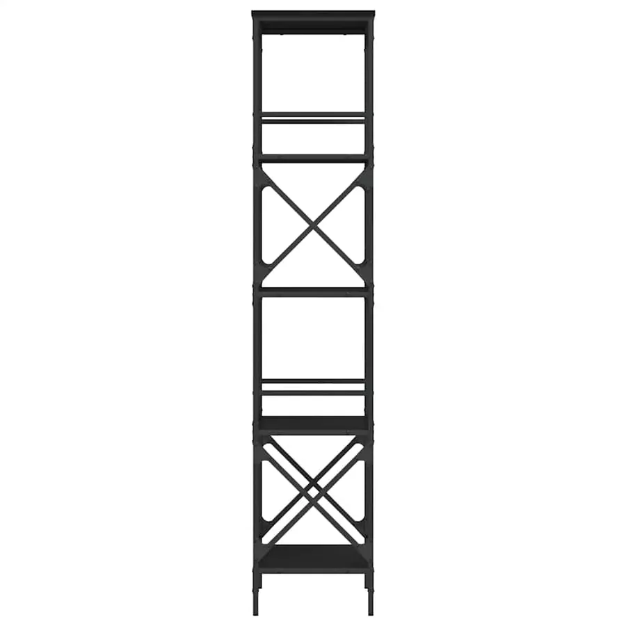 Bibliothèque à 5 niveaux noir 59x35x171 cm bois d'ingénierie - 5