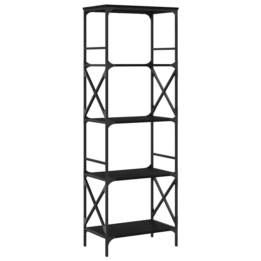 Bibliothèque à 5 niveaux noir 59x35x171 cm bois d'ingénierie - 6