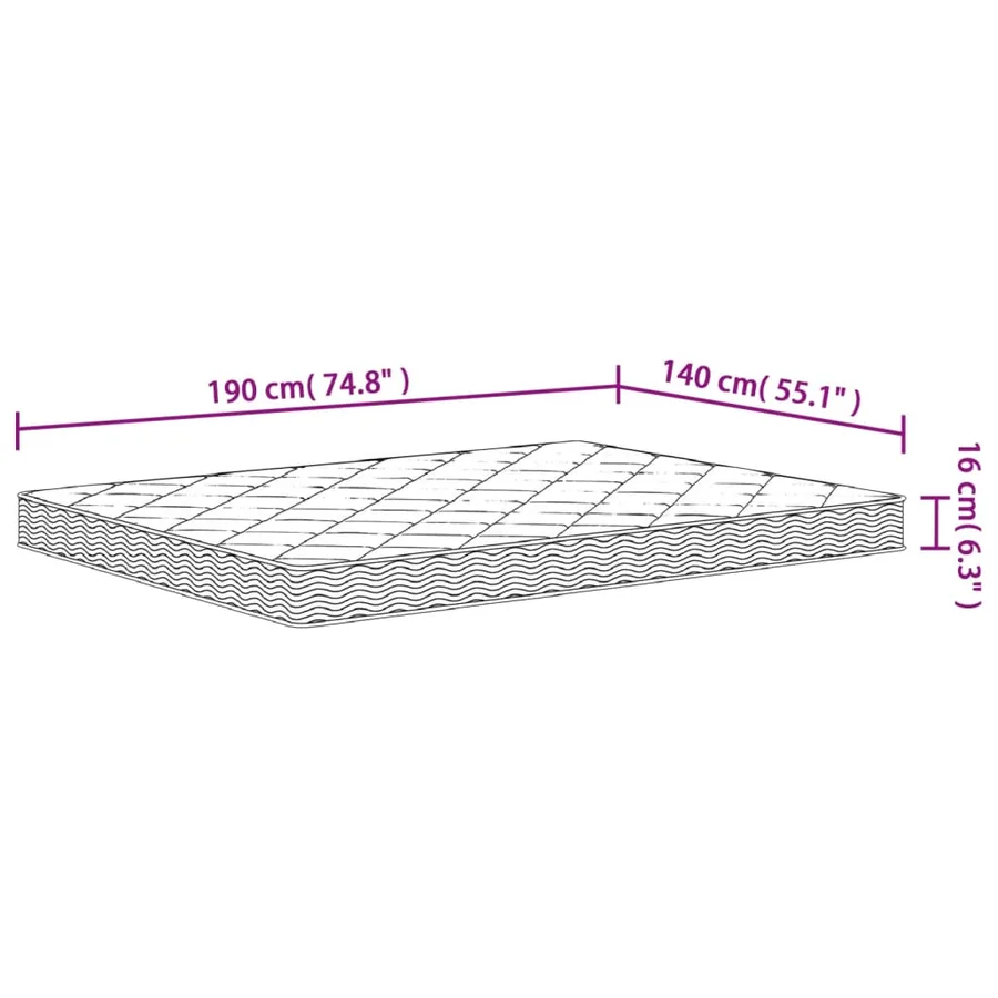 Matelas en mousse moyennement doux 140x190 cm - 9