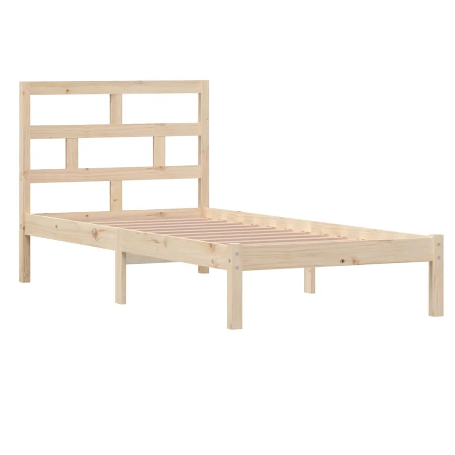 Cadre de lit sans matelas bois massif - 3