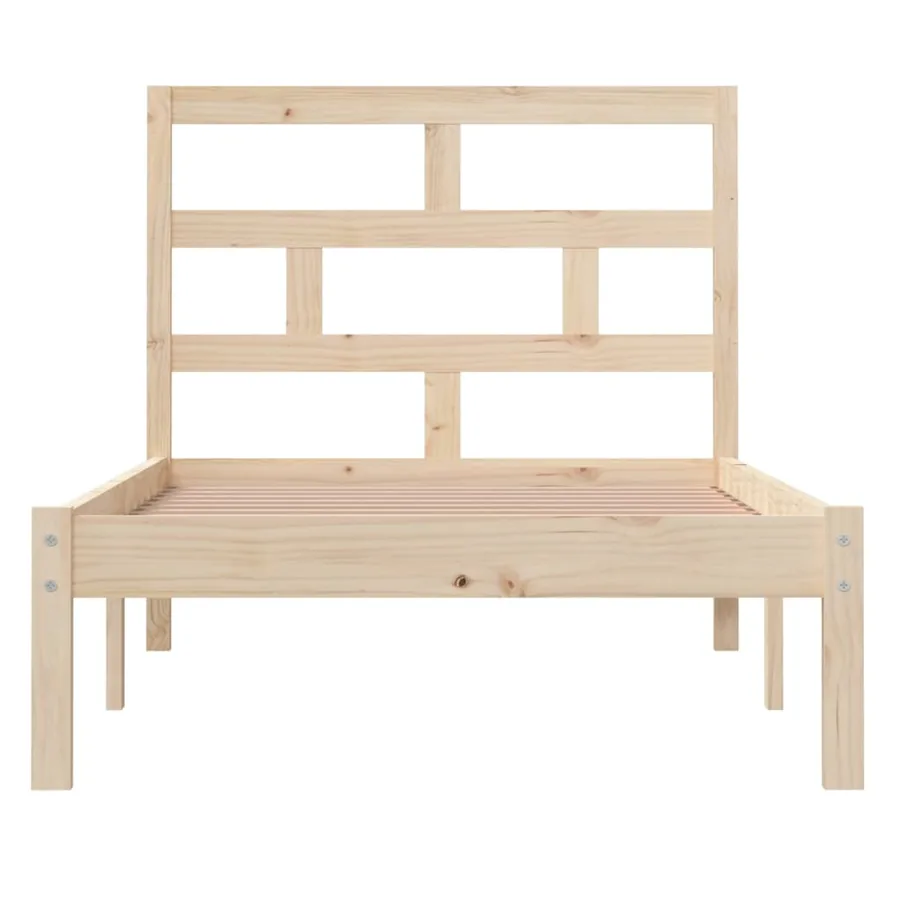 Cadre de lit sans matelas bois massif - 4