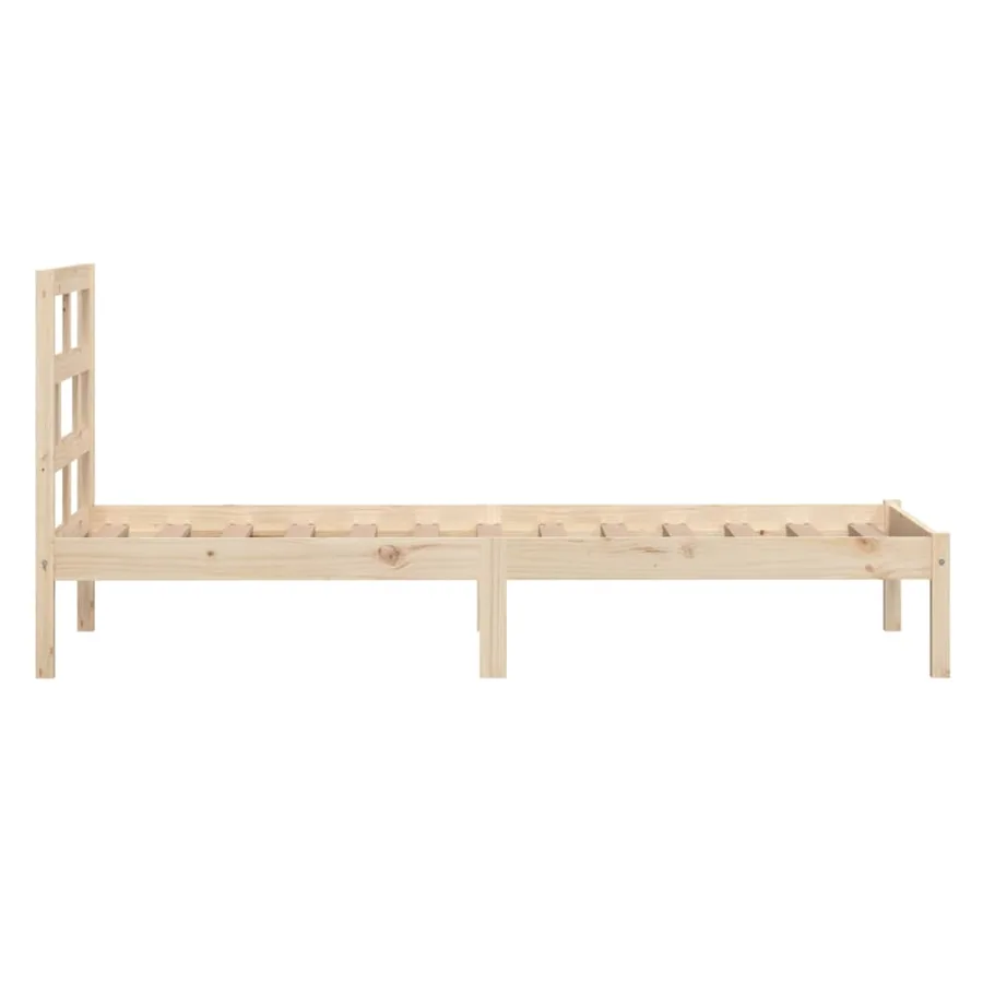 Cadre de lit sans matelas bois massif - 5