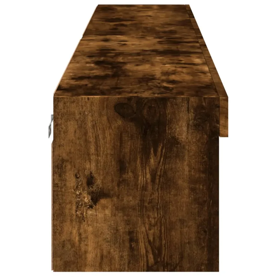 Meubles TV avec lumières LED 2 pcs chêne fumé 100x30x30 cm - 9