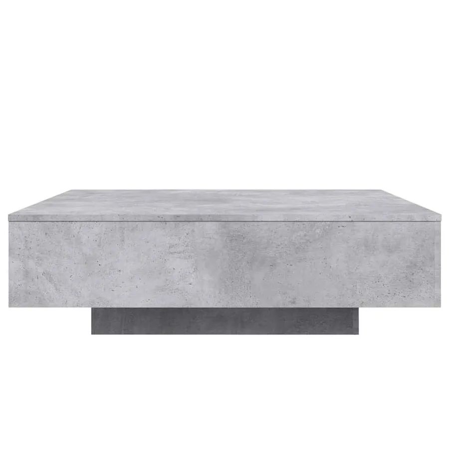Table basse avec lumières LED gris béton 100x100x31 cm - 6