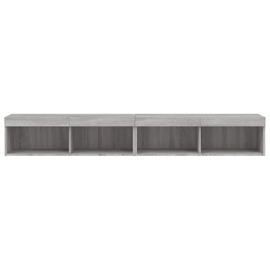 Meubles TV avec lumières LED 2 pcs sonoma gris 100x30x30 cm - 8