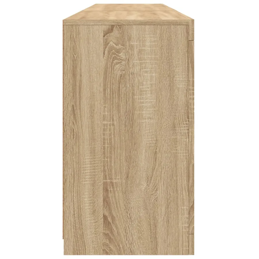 Buffet avec lumières LED chêne sonoma 181,5x37x67 cm - 7