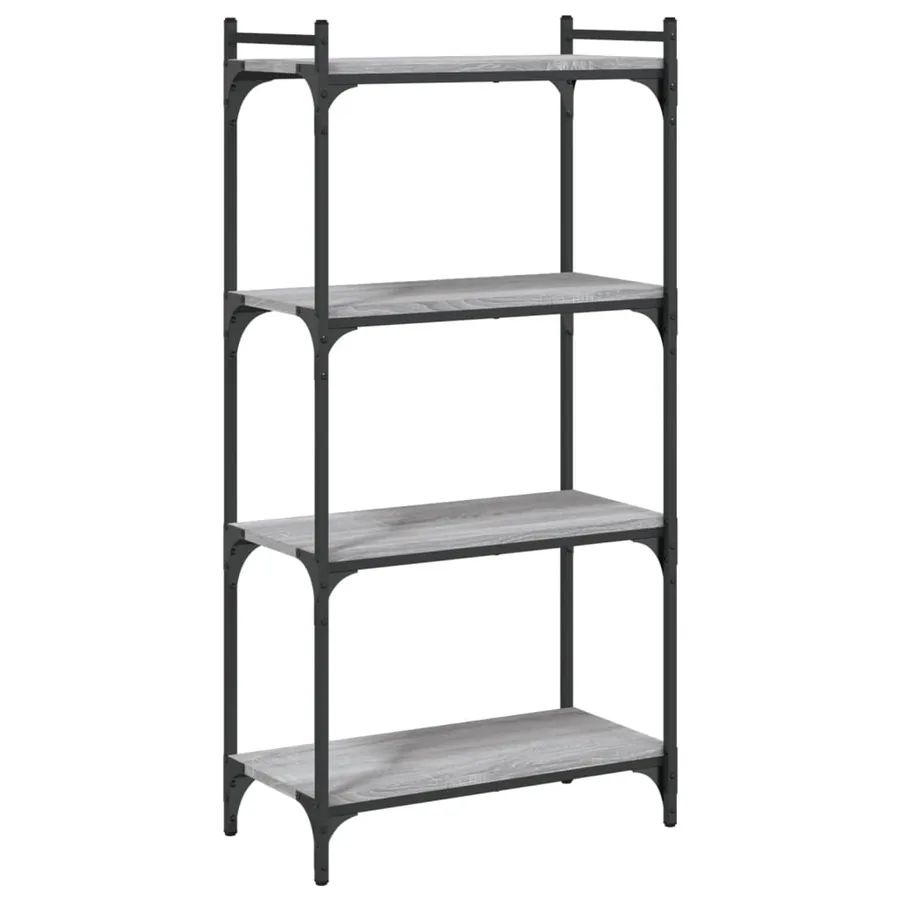 Bibliothèque à 4 niveaux sonoma gris 60x30x120 cm - 2