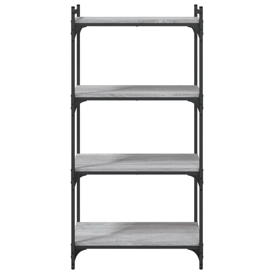 Bibliothèque à 4 niveaux sonoma gris 60x30x120 cm - 4