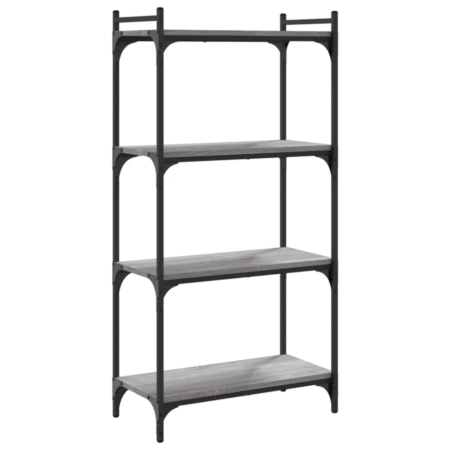 Bibliothèque à 4 niveaux sonoma gris 60x30x120 cm - 6
