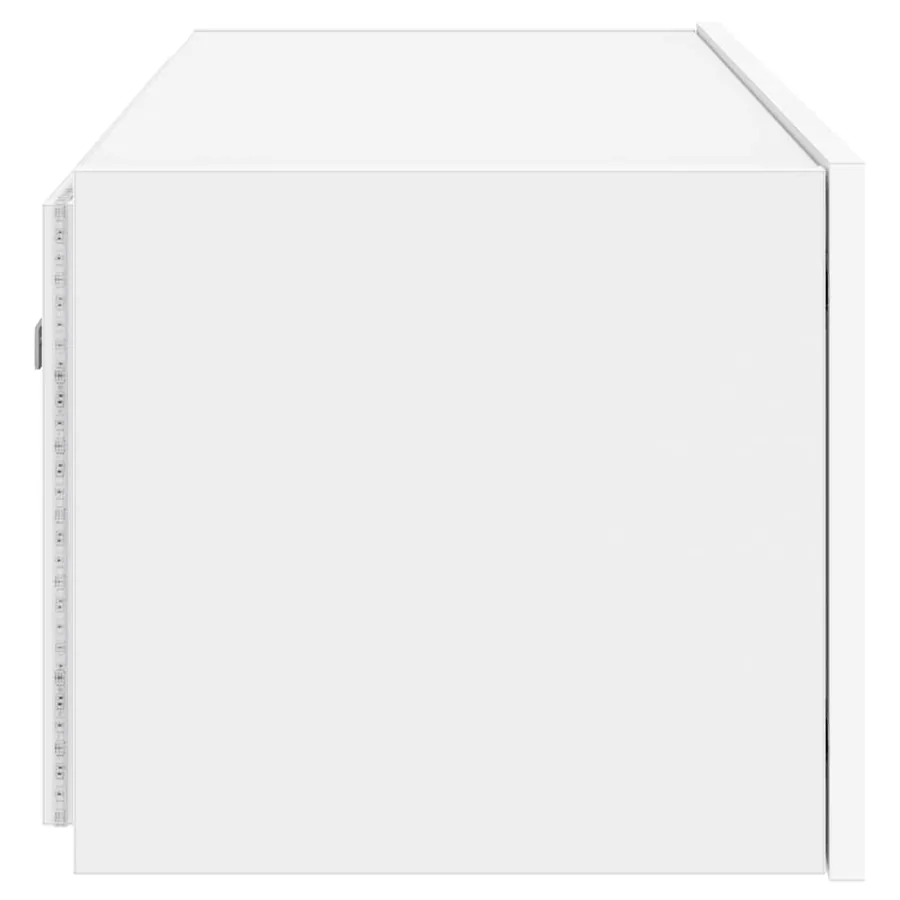 Meuble TV mural avec lumières LED blanc 80x35x31 cm - 10