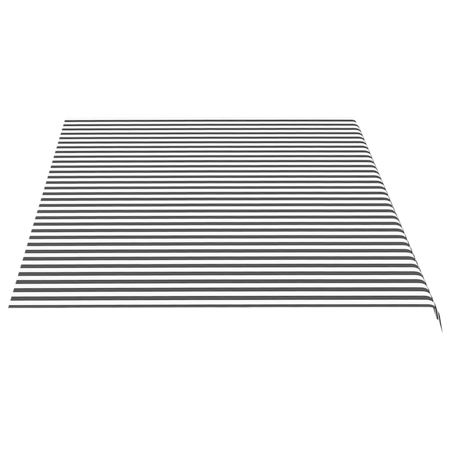 Tissu de remplacement pour auvent anthracite et blanc 5x3 m polyester - 4