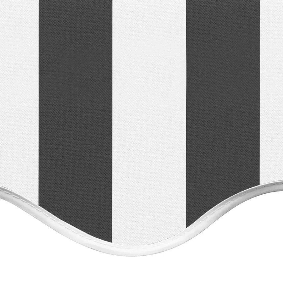 Tissu de remplacement pour auvent anthracite et blanc 5x3 m polyester - 5
