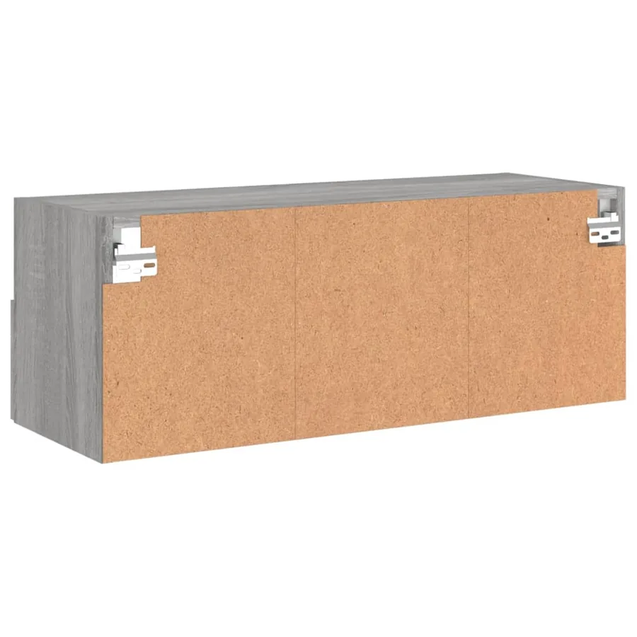 Meuble TV mural sonoma gris 80x30x30 cm bois d'ingénierie - 10