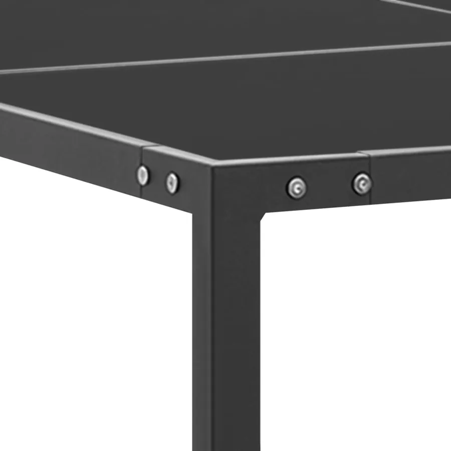 Table de jardin Anthracite 130x130x72 cm Acier et verre - 3