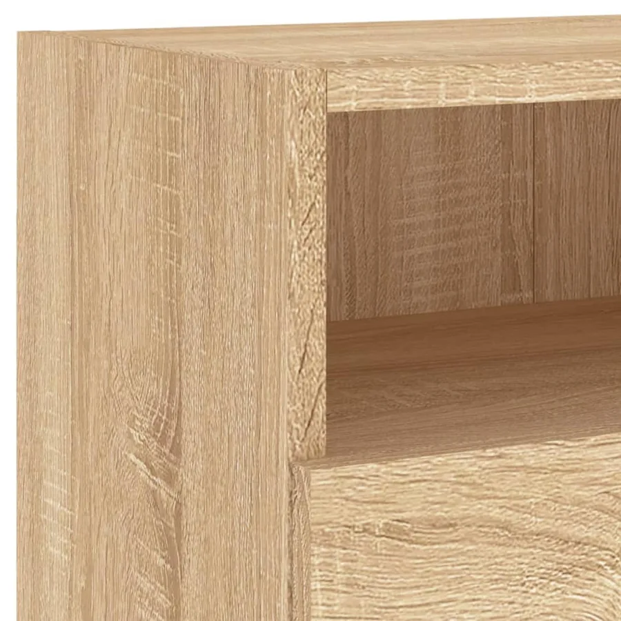 Meubles TV muraux 2 pcs chêne sonoma 80x30x30cm bois ingénierie - 11