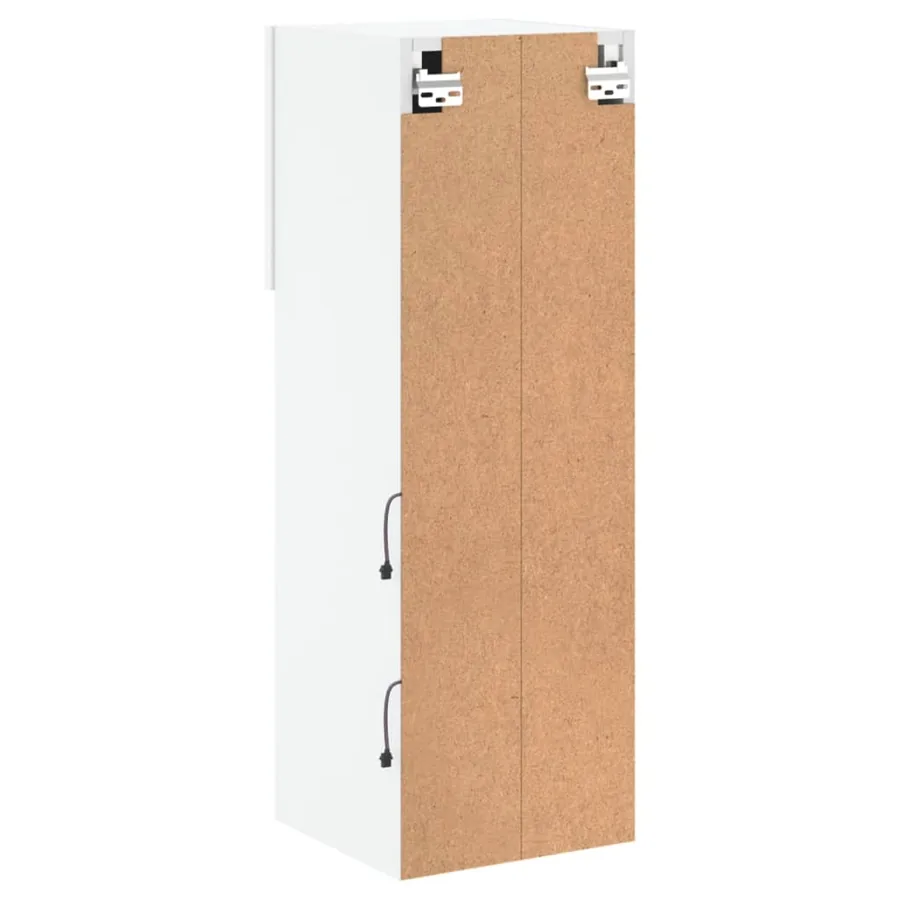 Meubles TV avec lumières LED 2 pcs blanc 30,5x30x90 cm - 11