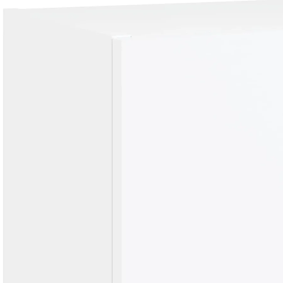 Unités murales TV avec LED 4 pcs blanc bois d'ingénierie - 12