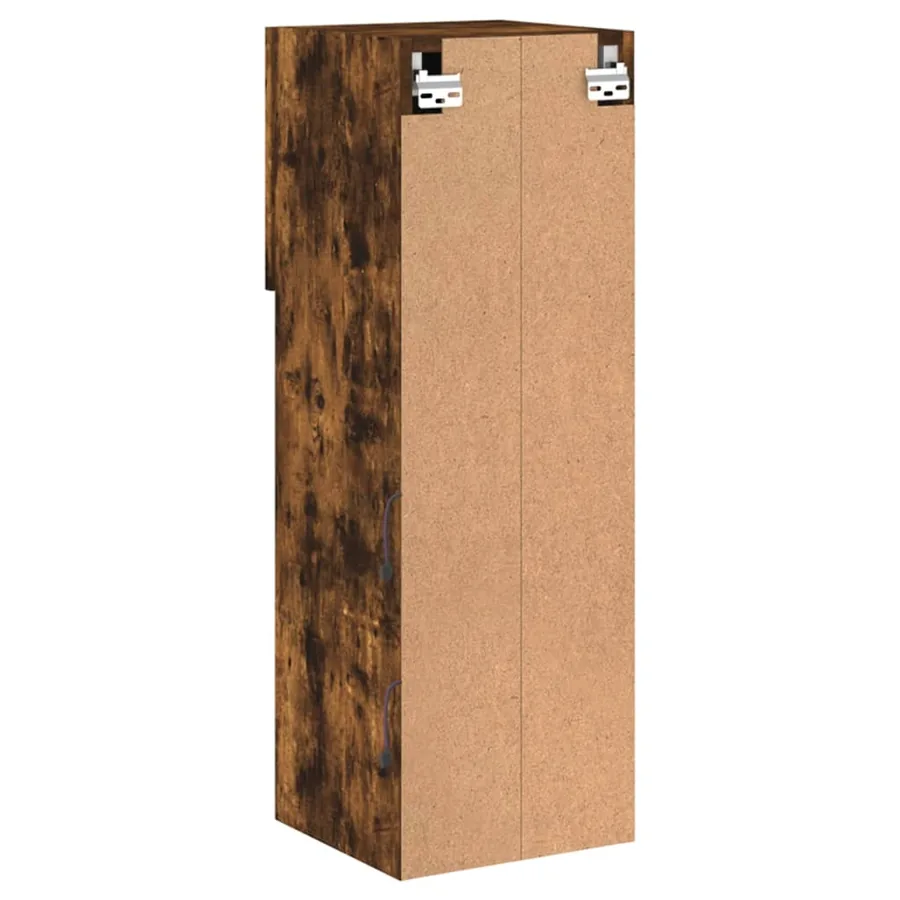 Meuble TV avec lumières LED chêne fumé 30,5x30x90 cm - 11