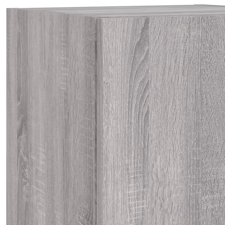 Unités murales TV avec LED 4 pcs gris sonoma bois d'ingénierie - 11