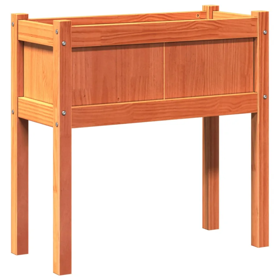 Jardinières et pieds cire marron 70x31x70 cm bois de pin massif - 7
