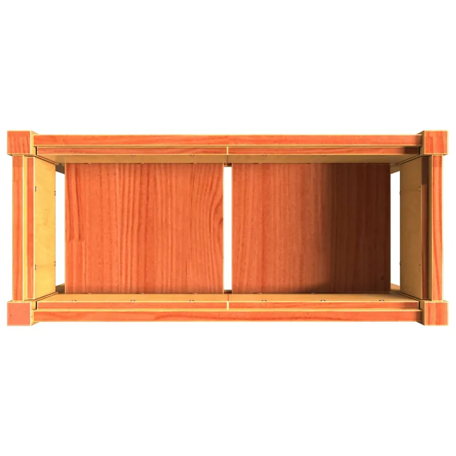 Jardinières et pieds cire marron 70x31x70 cm bois de pin massif - 8