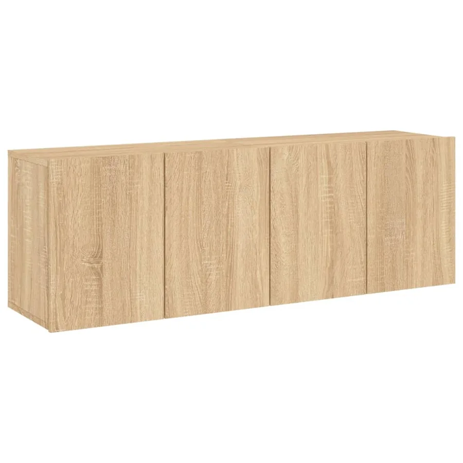 Meubles TV muraux 2 pcs chêne sonoma 60x30x41 cm - 2