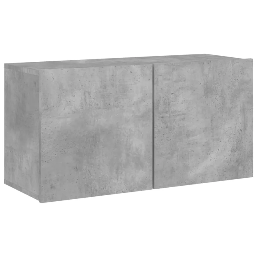 Unités murales TV 5 pcs gris béton bois d'ingénierie - 6