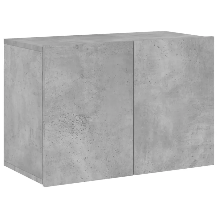 Unités murales TV 5 pcs gris béton bois d'ingénierie - 7