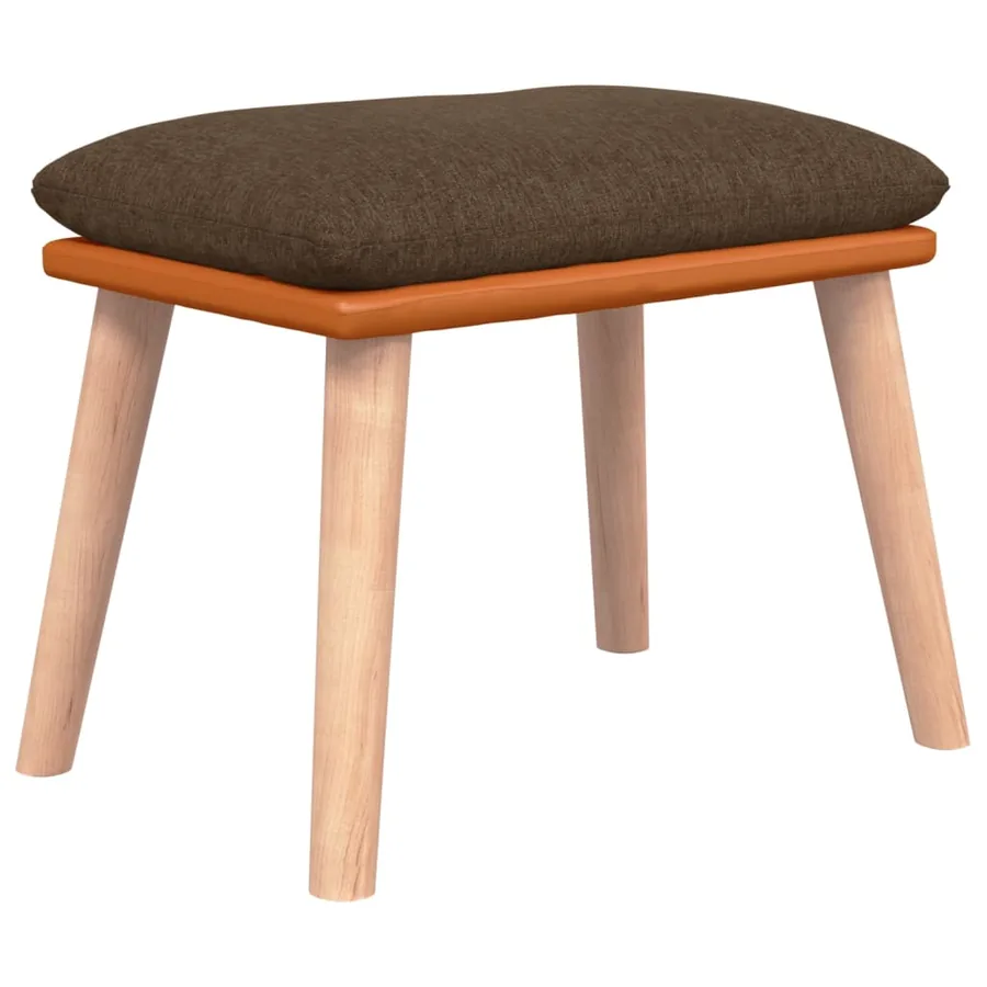 Repose-pied Marron 45x29,5x35 cm Tissu et similicuir - 2