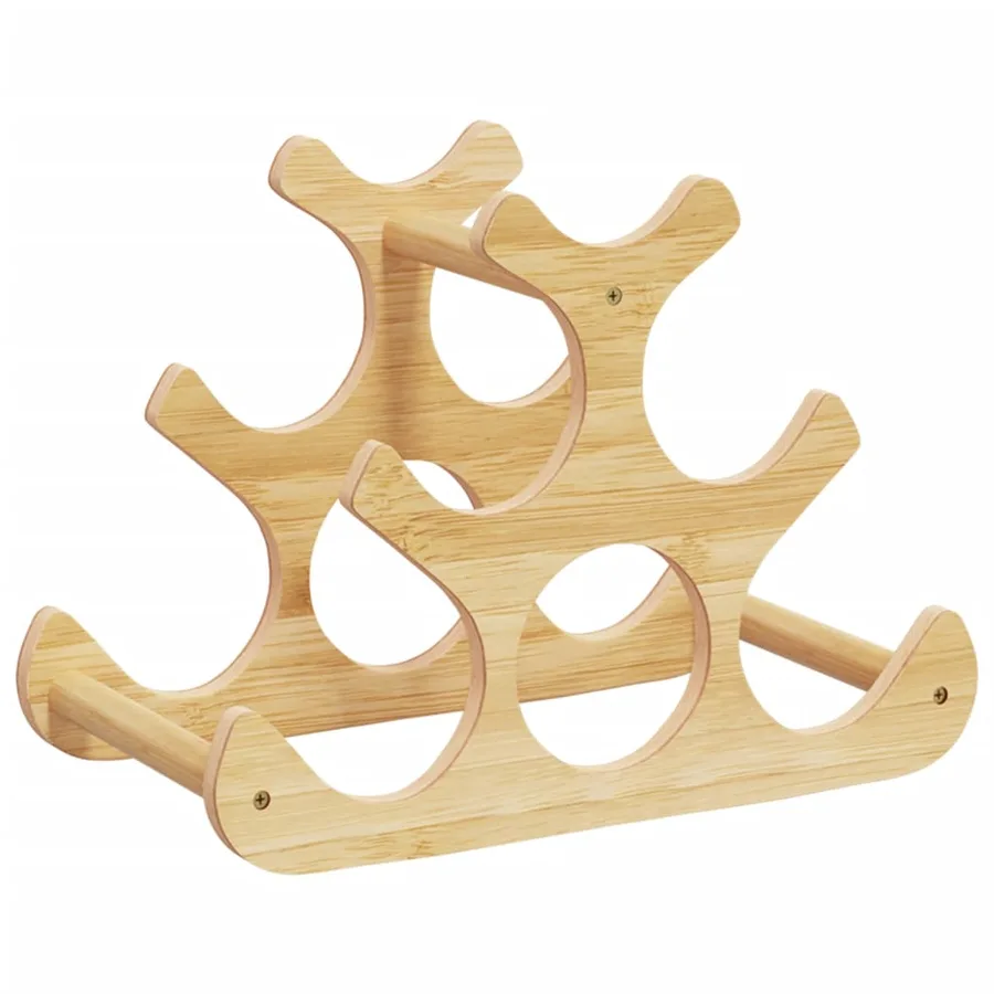 Casier à vin pour 6 bouteilles 35x18x25,5 cm bambou - 2