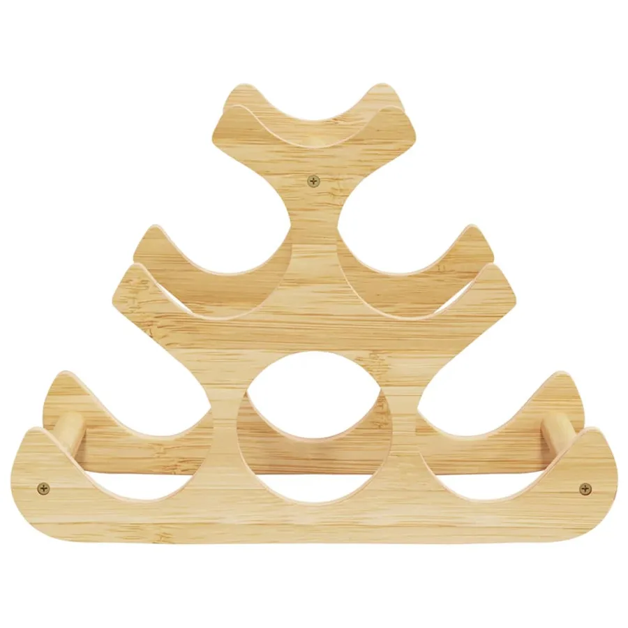 Casier à vin pour 6 bouteilles 35x18x25,5 cm bambou - 3